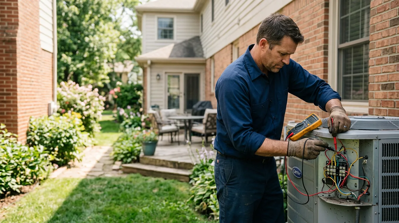 HVAC technician working near Reynoldsburg, OH